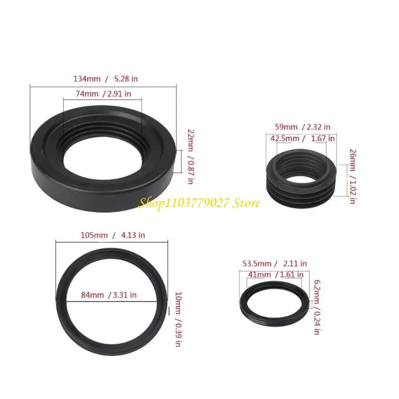 C4DF High Pressure Resistant Toilet Seal Rings Seal Gaskets set Ensures Long Service Performances for Wall Mounted Systems