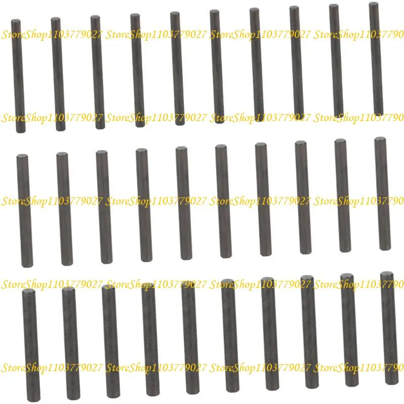 C4DF 30Pcs Hard Grooved Plugs Cabinet Drawer Round Fluted Craft Dowel Pins