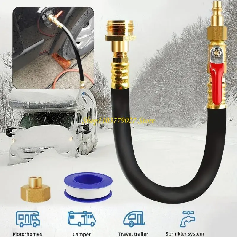 C4DF Campers Winterizing Kits Sprinkler Winterizing Blowout Kits with Shut Close Valves for Motorhome Boat Campers Travel