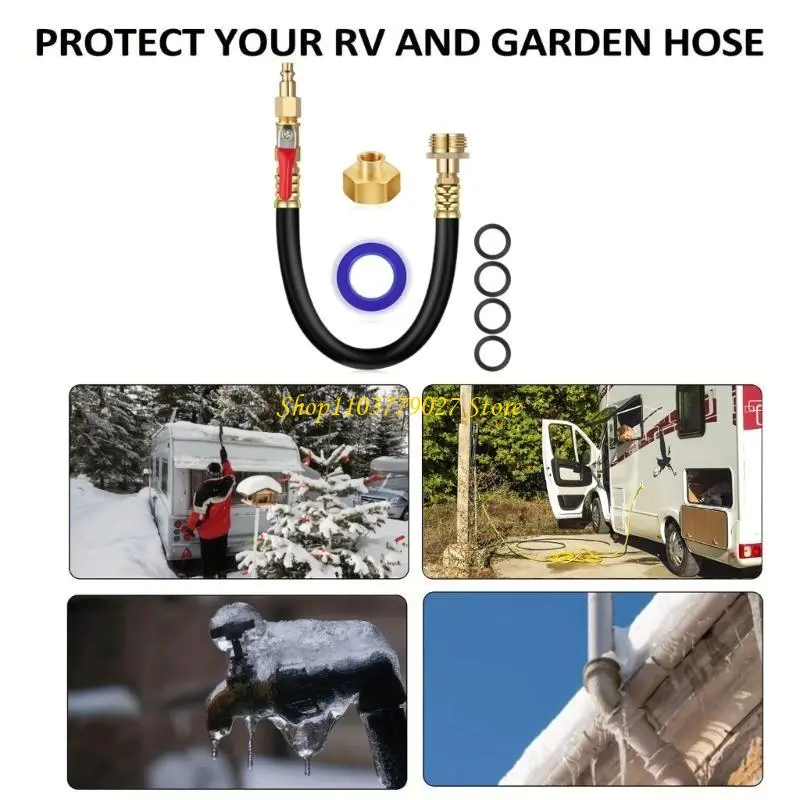 C4DF Campers Winterizing Kits Sprinkler Winterizing Blowout Kits with Shut Close Valves for Motorhome Boat Campers Travel