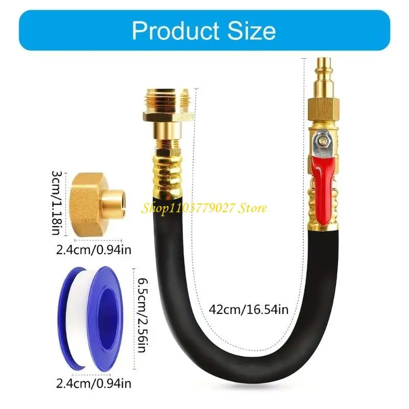 C4DF Campers Winterizing Kits Sprinkler Winterizing Blowout Kits with Shut Close Valves for Motorhome Boat Campers Travel