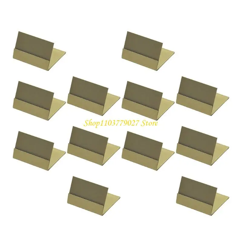 C4DF 12pcs Table Card Stands Metal Cellphone Holder Rack Conference Room Accessories
