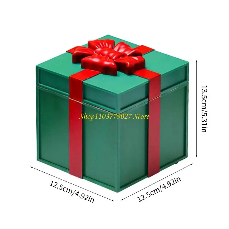 C4DF LED Musical Gift Boxes For Christmas Songs Playbacks Shatterproofs PC Materials Two Power Option Home Party Decoration