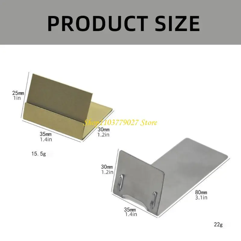 C4DF 12pcs Table Card Stands Metal Cellphone Holder Rack Conference Room Accessories