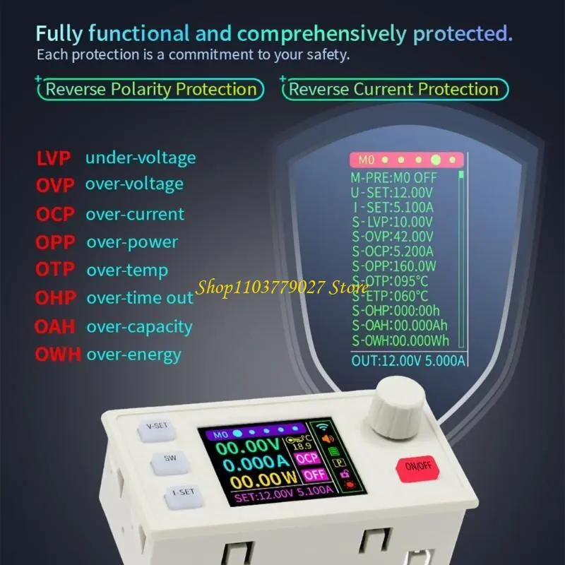 C4DF Regulated Power Supply Converter 0~40V 120W Step Down Stabilized Voltages Current Regulator Step Down Module Enduring