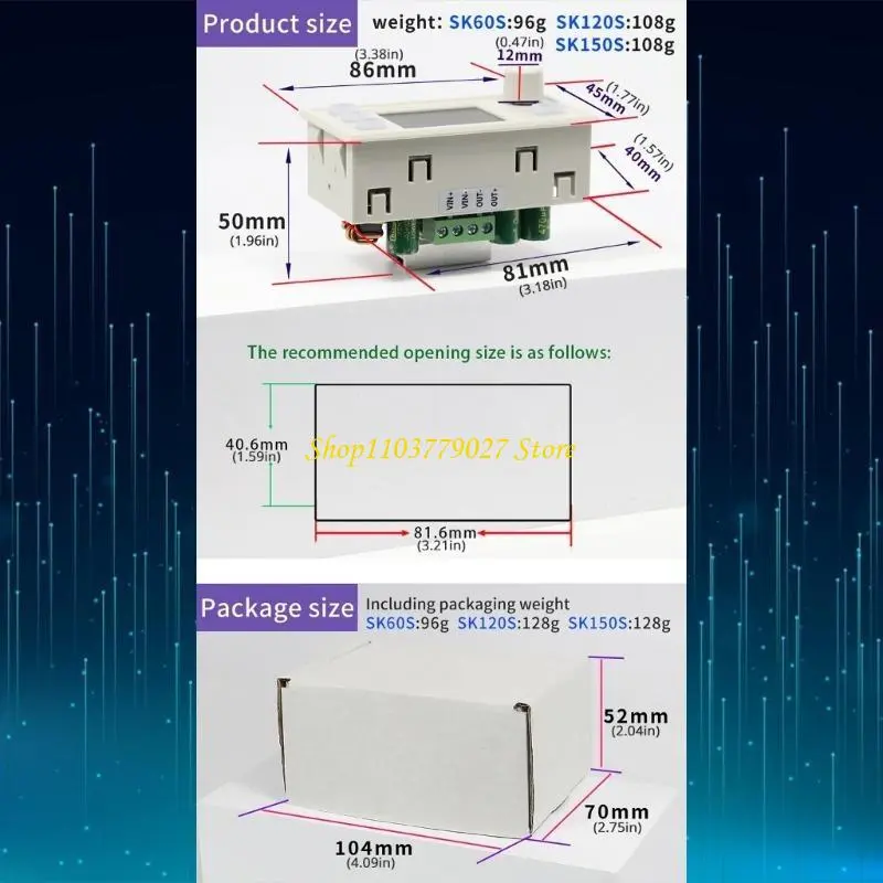 C4DF Regulated Power Supply Converter 0~40V 120W Step Down Stabilized Voltages Current Regulator Step Down Module Enduring