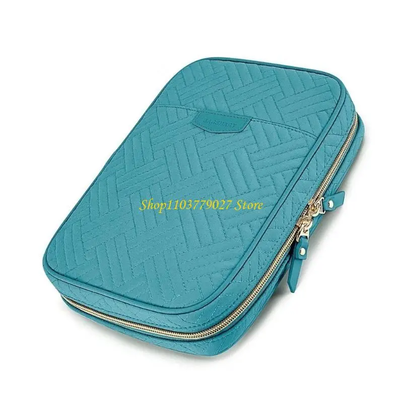 C4DF Jewelry Holder Binder Book Travel Case with Clear Pockets Necklace Earrings Bracelet Storage Box Zippered Organizers Bag