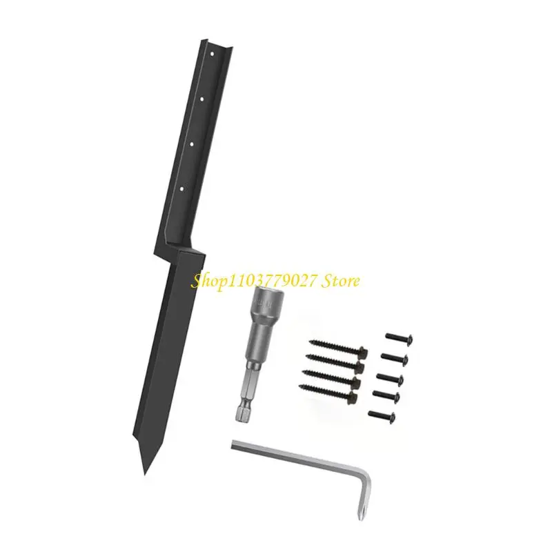 C4DF Thickened Fence Post Repair Kits Fence Post Anchors Ground Spikes Heavy Duty Fence