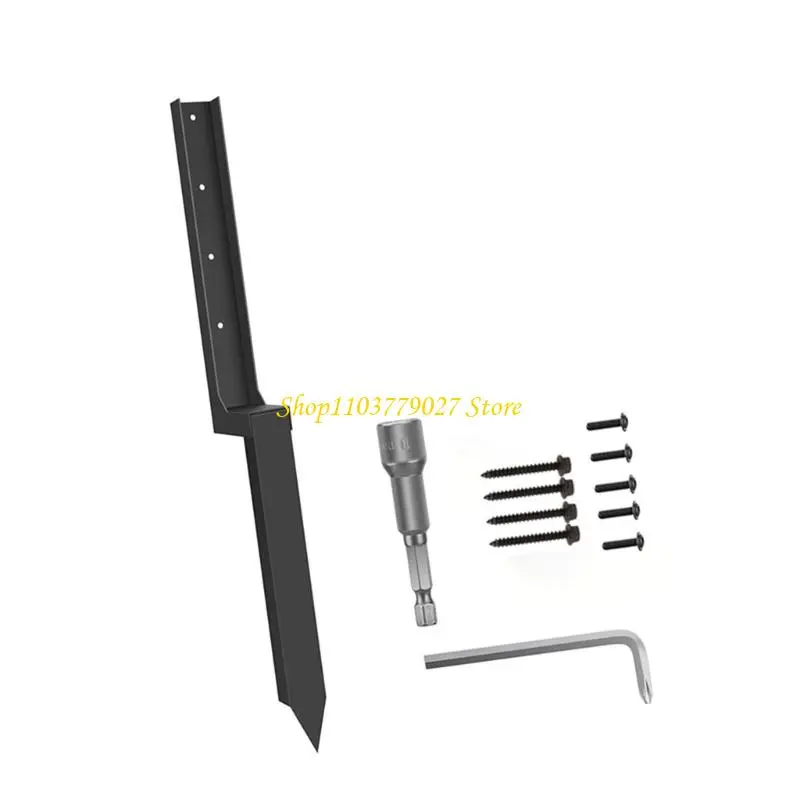 C4DF Thickened Fence Post Repair Kits Fence Post Anchors Ground Spikes Heavy Duty Fence