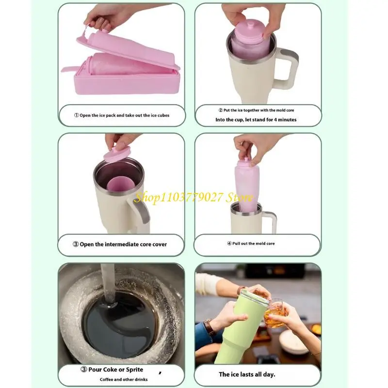 C4DF Silicone Ice Tray for Beverage Cooling Large Capacity Ice Cubes Mold for Coffee Shops and Cocktails Mixing