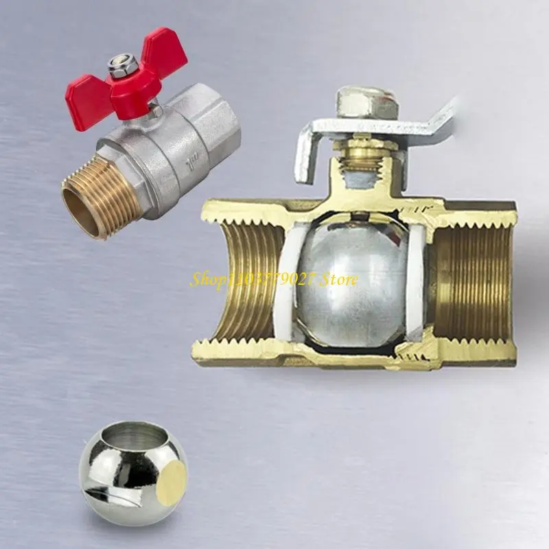C4DF Sturdy Brass Round Valves PTFE Seal EN13828 Compliant Water Systems Use