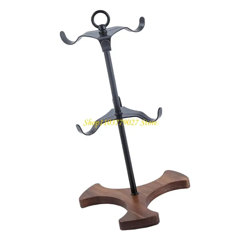 C4DF 6 Hook Kitchen Counter Metal Frame and Base Coffee Mug Holder For Office Storage Wine Glass Hanger