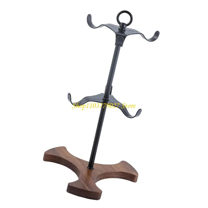 C4DF 6 Hook Kitchen Counter Metal Frame and Base Coffee Mug Holder For Office Storage Wine Glass Hanger