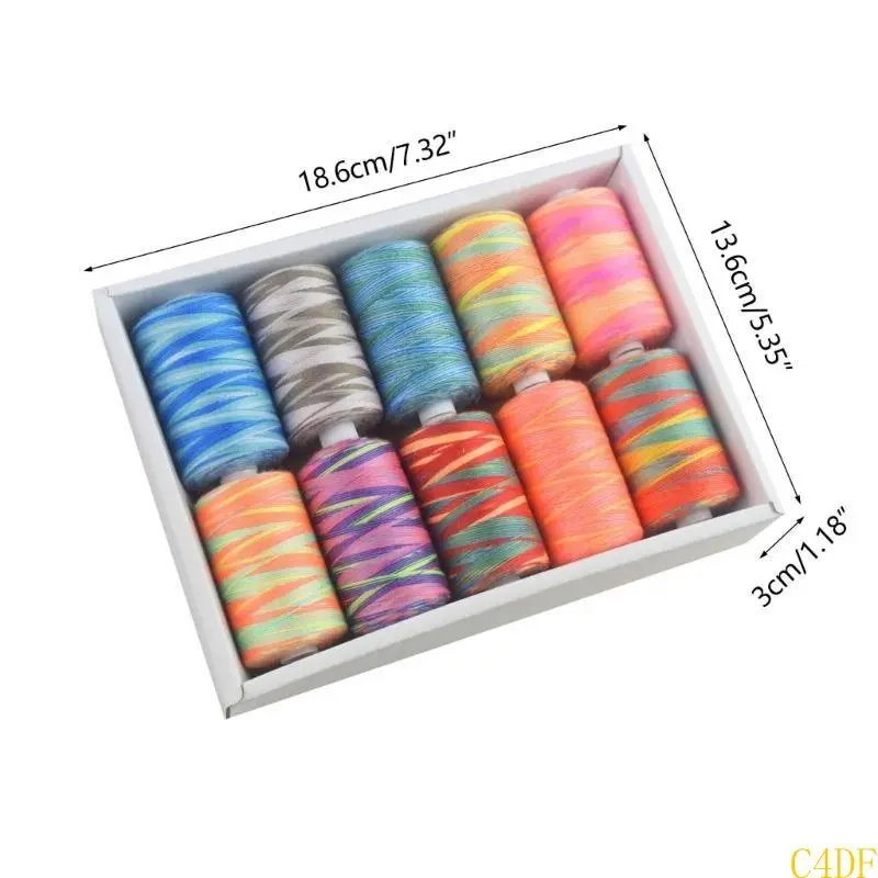 C4DF Polyester Thread for Sewing Machine Hand Stitching DIY Craft