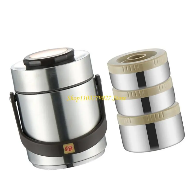 C4DF Nonrust Steel Lunch Container Insulated Leak proof Jar For Office Picnics