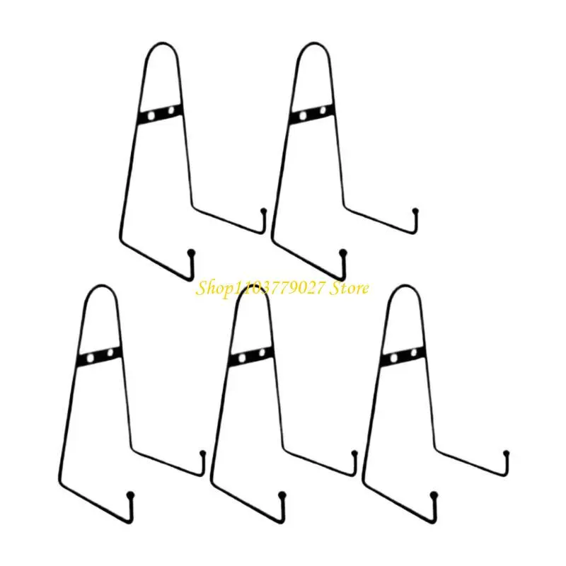 C4DF 5 Pieces Metal Display Rack for Home Decoration and Exhibitions Plate Stands