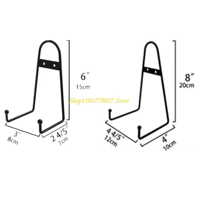 C4DF 5 Pieces Metal Display Rack for Home Decoration and Exhibitions Plate Stands