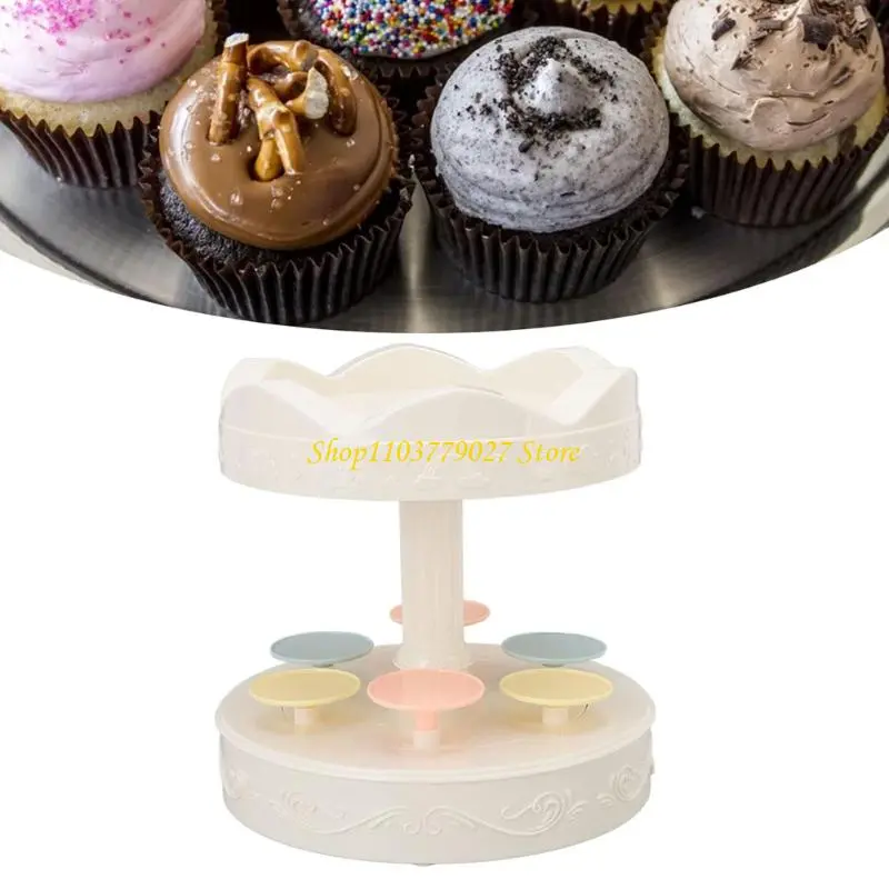 C4DF Event Ready Rotating Candy Cake Display System Stand With Stable Base