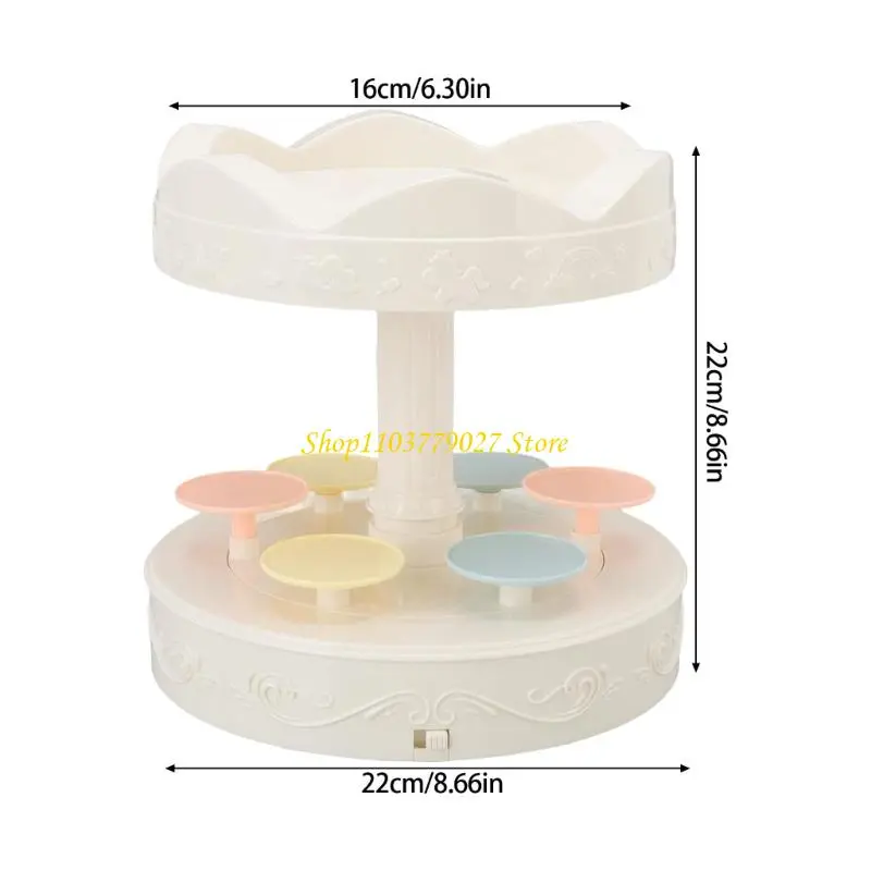 C4DF Event Ready Rotating Candy Cake Display System Stand With Stable Base