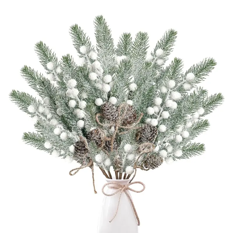 Y1UB Small Christmas Tree Festive Tabletop Decoration with Natural Pine Cones and Decorations Ornament