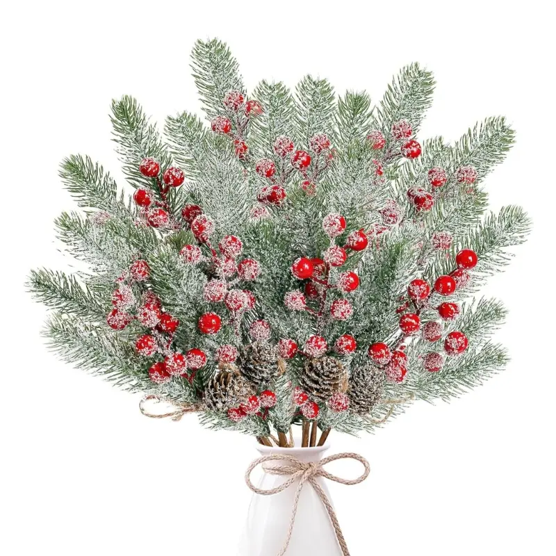 Y1UB Small Christmas Tree Festive Tabletop Decoration with Natural Pine Cones and Decorations Ornament