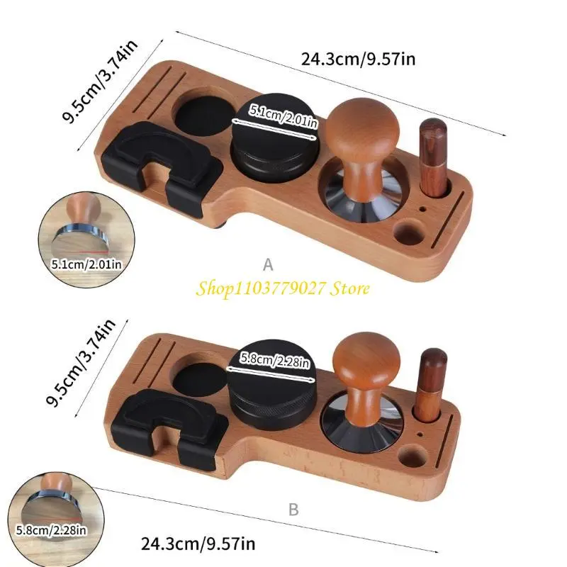 C4DF Espresso Accessories Set Practical Coffee Tamper Distributor and Coffee Tamper for Cafes Shop and Home Use