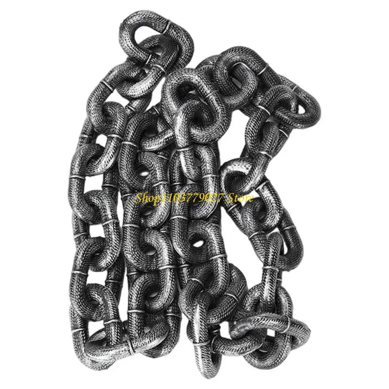 C4DF Pet Walking Long Leash Accessory Funny Iron Chain Photo Props Accessories
