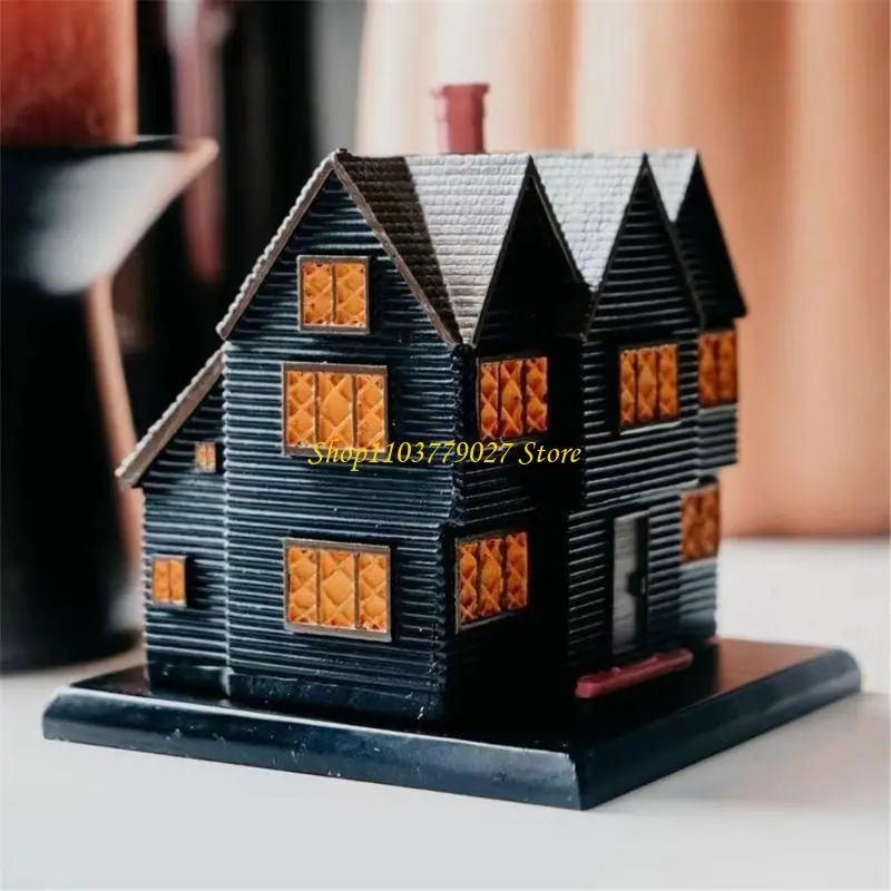 C4DF Witches House Incenses Burners Resins Incenses Burners for Halloween Party Decoration