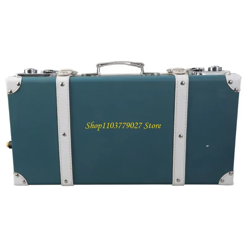 C4DF Decorative Suitcase Box Lightweight Handle Perfect for Gifts and Storage
