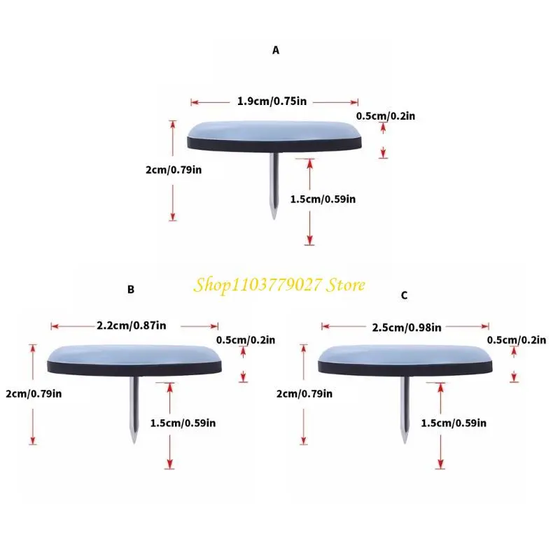 C4DF 20Pcs Portable Furniture Leg Sliders With Screws Designs Easy Installion for Tables Chairs Sofas Protecting Floor