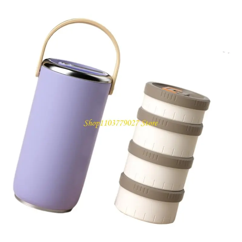 C4DF Stainless Steel Insulated Bentos Box Leak Proof Container for Outdoor Use