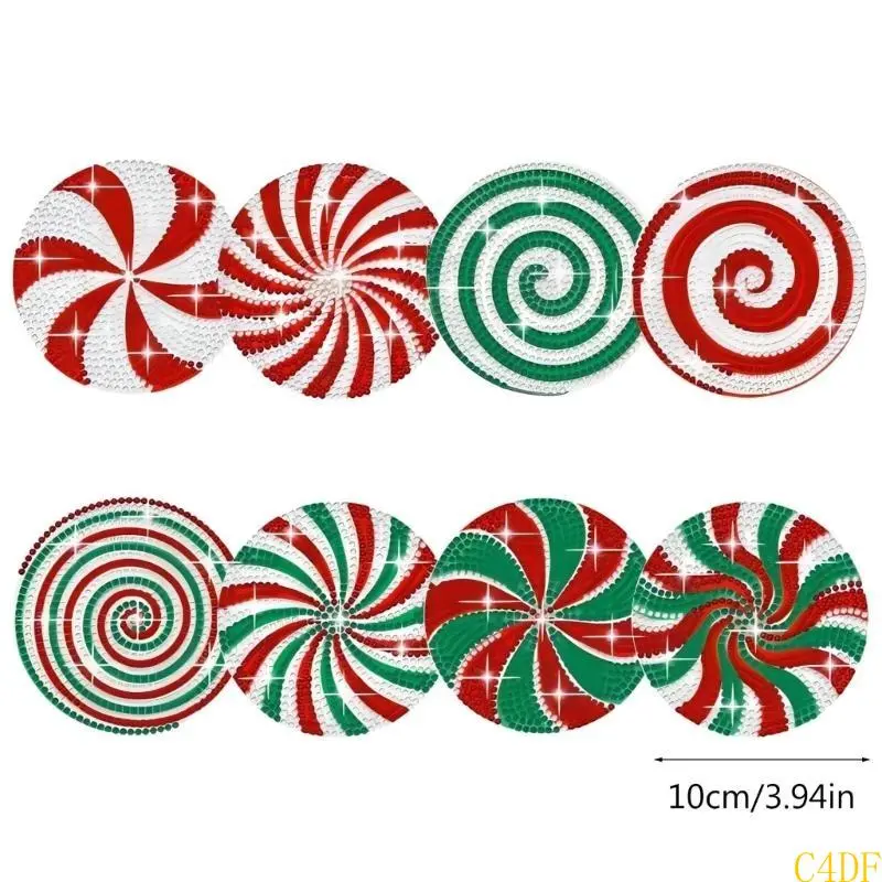 C4DF Diamond Drawing Coasters Kits with Holder for Beginners Adults and Kid DIY Craft