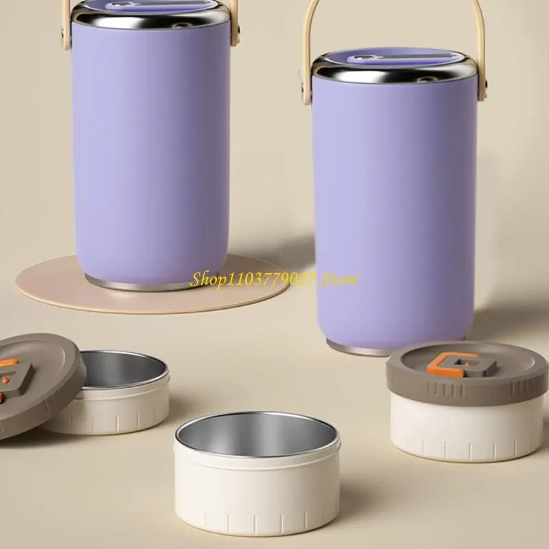 C4DF Stainless Steel Insulated Bentos Box Leak Proof Container for Outdoor Use