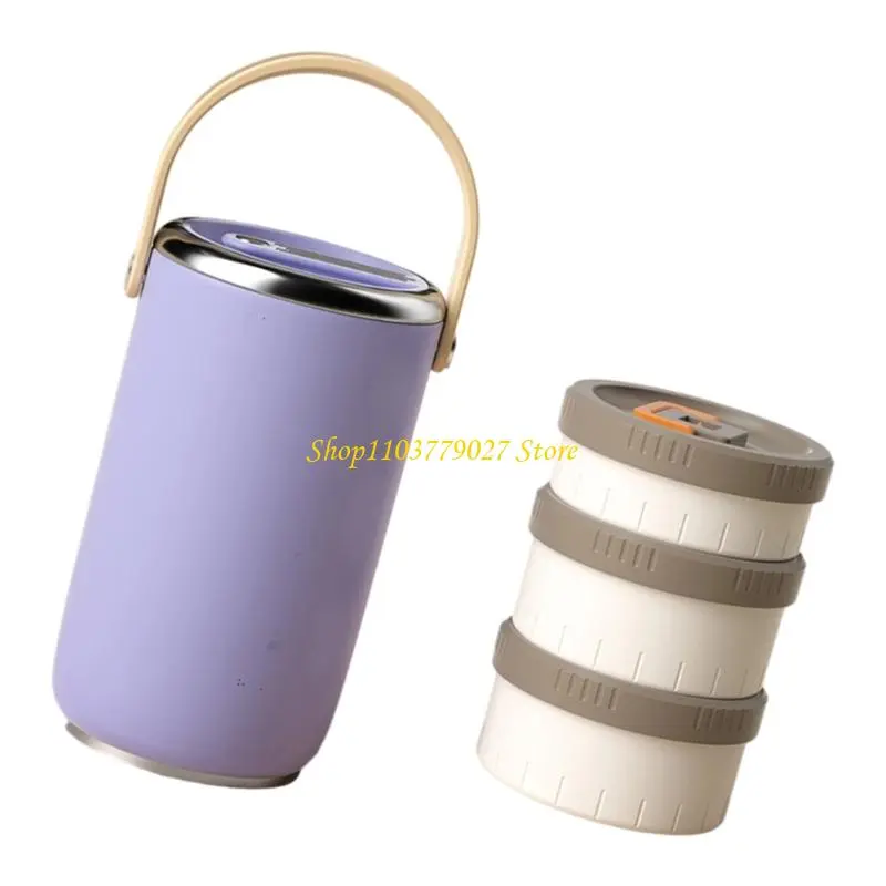 C4DF Stainless Steel Insulated Bentos Box Leak Proof Container for Outdoor Use