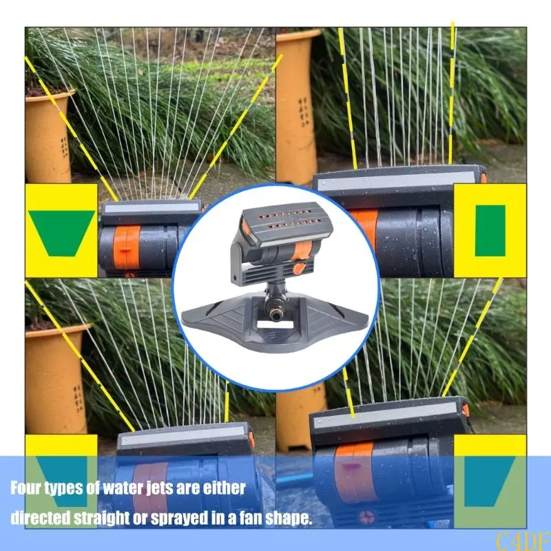 C4DF Versatile Garden Sprinkler with Multiple Sprayer Modes for Large Coverage