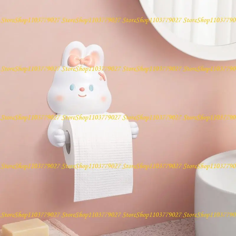 C4DF Lovely Rabbit Toilet Paper Holder Tissue Roll Holder Bathroom Accessories