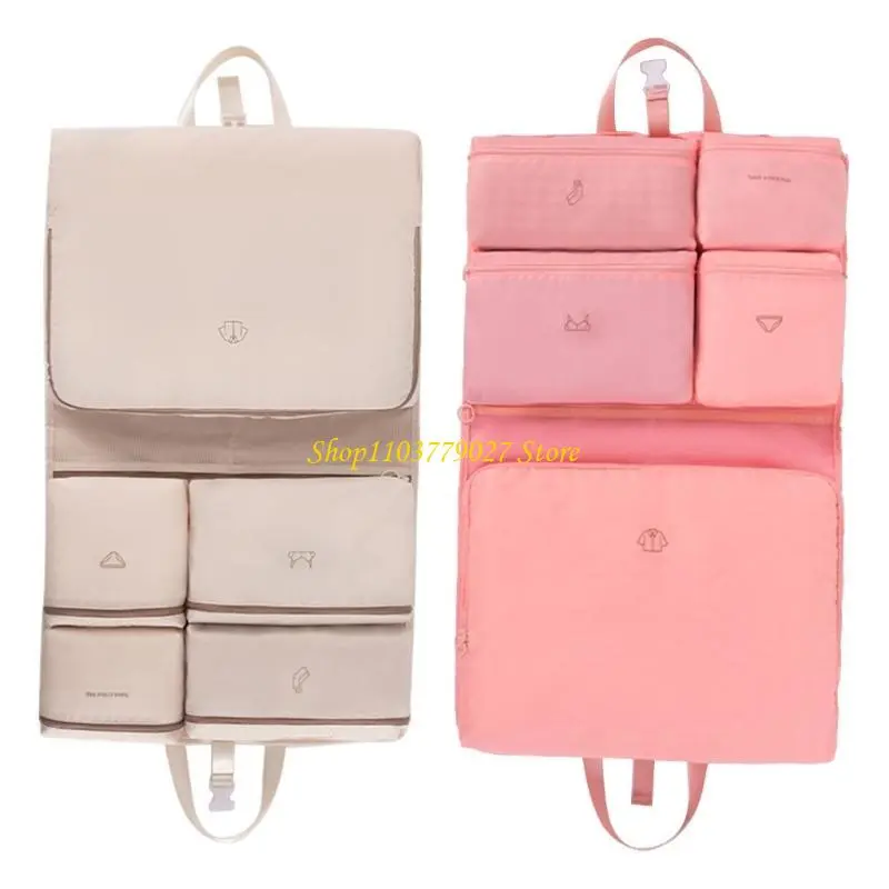 C4DF Sturdy Polyester Travel Storage Bag With Multiple Layers for Easy Organization