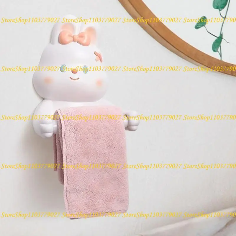 C4DF Lovely Rabbit Toilet Paper Holder Tissue Roll Holder Bathroom Accessories