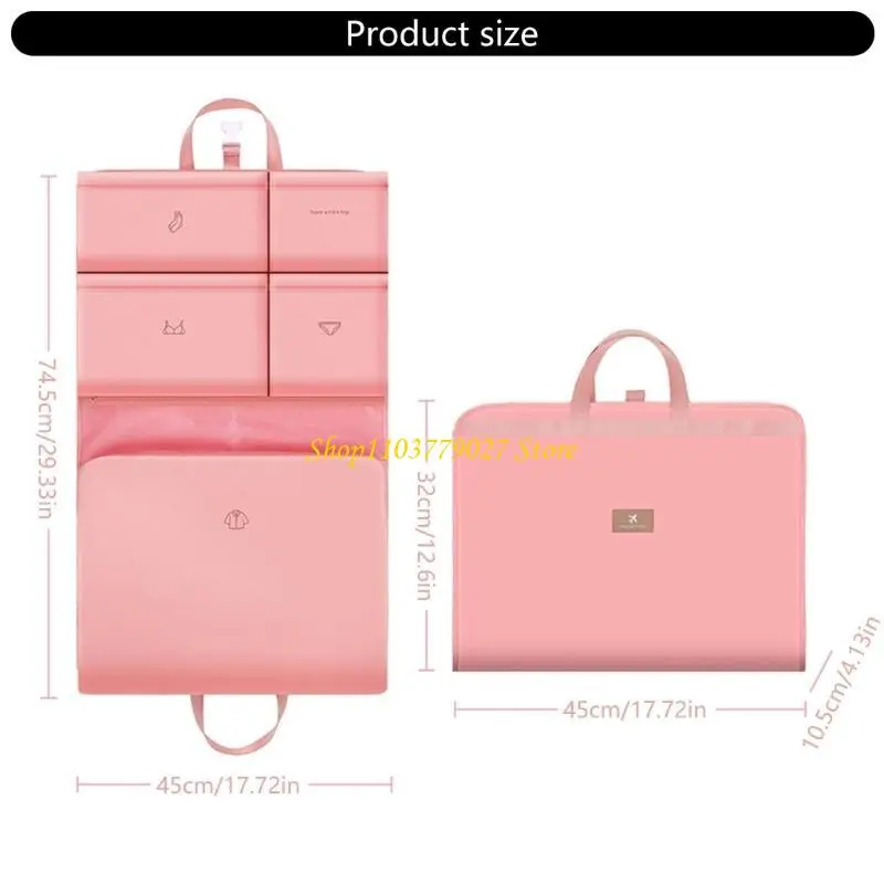 C4DF Sturdy Polyester Travel Storage Bag With Multiple Layers for Easy Organization