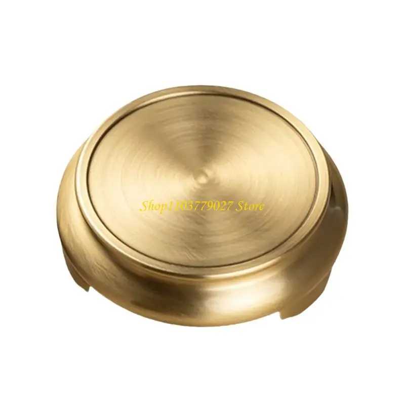 C4DF Round Brass Incence Base Stand Holder Three Legged For Stability Enhances Home