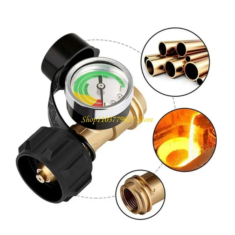 C4DF Solid Brass Leak Detector Cylinder Tanks Level Gauge Propane Tanks Gauge