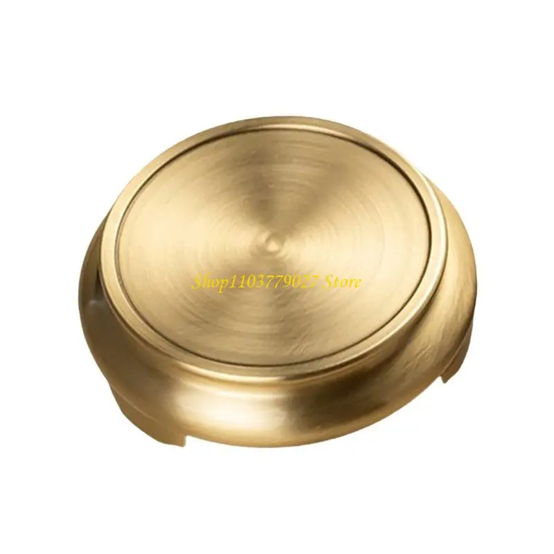 C4DF Round Brass Incence Base Stand Holder Three Legged For Stability Enhances Home