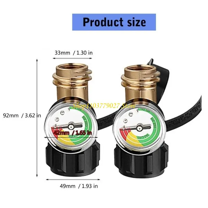C4DF Solid Brass Leak Detector Cylinder Tanks Level Gauge Propane Tanks Gauge