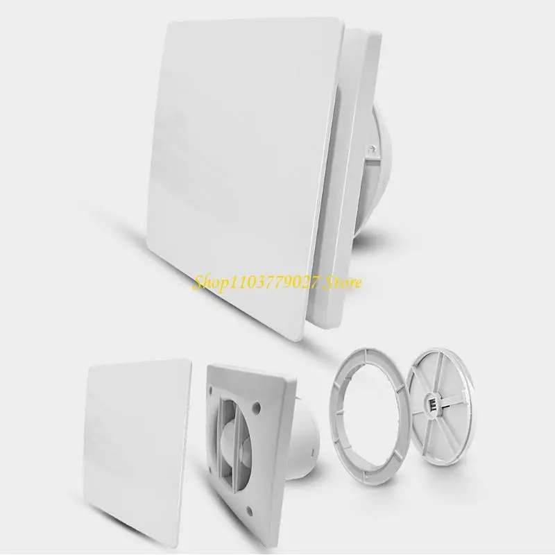 C4DF Remote Controls Wall Exhaust Fan 6inch Square Duct Fan Low Noise Ventilation Fan