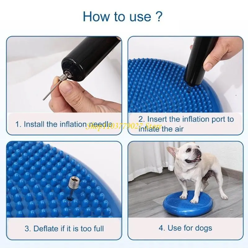 C4DF Pet Wobble Cushion Stability Wobble Cushion Pad for Strength Training Pet Sensory Balancing Disc for Coordination