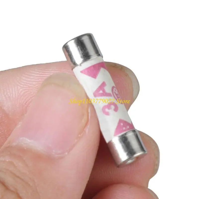 C4DF 30Pcs 6x25mm Fast Ceramic Tube Fuses Replacement Fast Blow Tube Fuses 3A Household Mains Plug Fuses Easy to Use