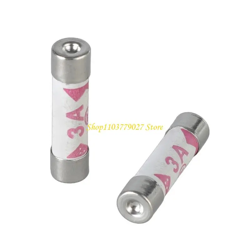 C4DF 30Pcs 6x25mm Fast Ceramic Tube Fuses Replacement Fast Blow Tube Fuses 3A Household Mains Plug Fuses Easy to Use