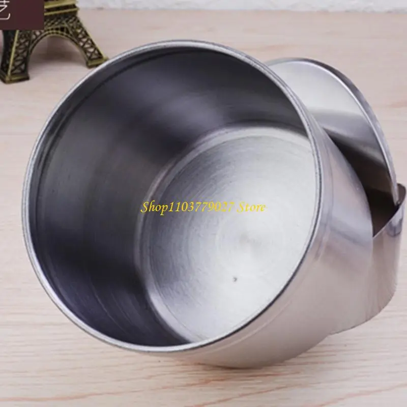 C4DF Miniature Stainless Steels Waste Container Swing Lid Bin Bathroom and Office Use