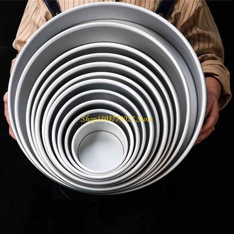 C4DF Cookie Cake Pans Kitchen Cake Baking Mold with Removable Bottom Aluminum Round Cake Tins Bakewares Baking Accessories