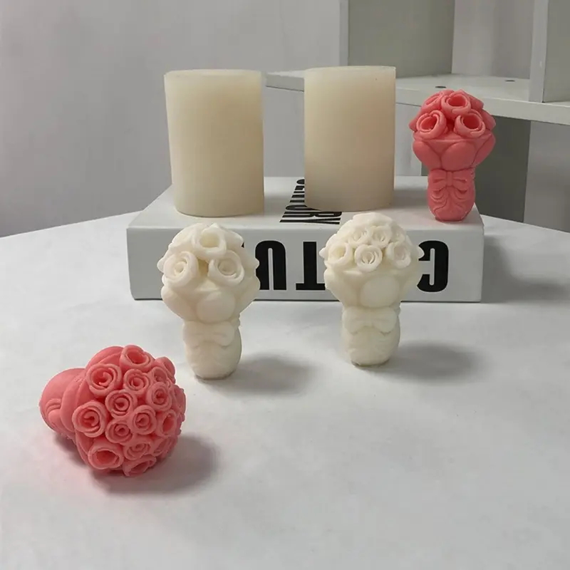 Y1UB Rose Silicone Mould 3D Flower Cake Fondant Molds Chocolate Baking Tool